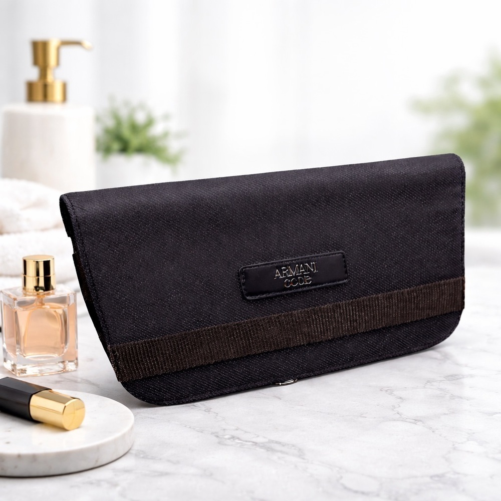 Giorgio Armani Hanging Toiletry Bag | Armani Code Black Travel Organizer